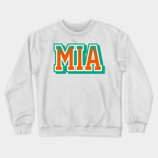 Miami Football Retro Sports Letters Crewneck Sweatshirt